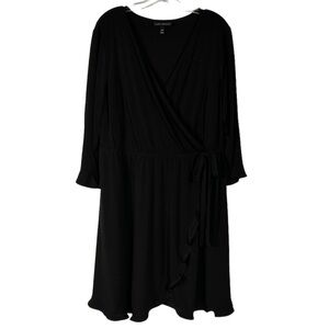 Lane Bryant Black Faux Wrap Dress Size 18/20